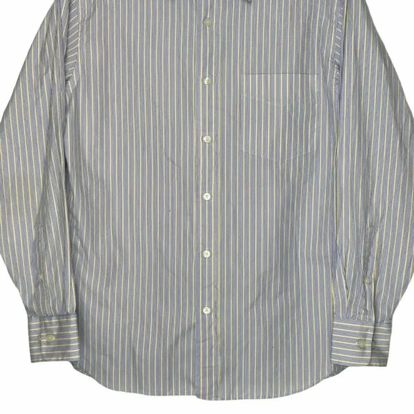 J.Crew Button Up Shirt Men's Sz S (14-14.5) Long Sleeve 2Ply Striped Blue Yellow - Picture 9 of 16